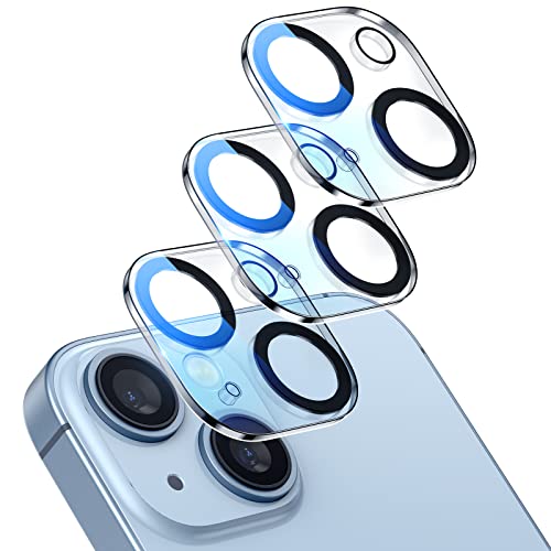 Giftorld [3er-Pack Kameraobjektivschutz für iPhone 15/15 Plus, 9H gehärtetes Glas, kratzfest, hüllenfreundlich, Nachtkreis, blasenfrei, HD-Klarheit, vollständige Abdeckung von Giftorld