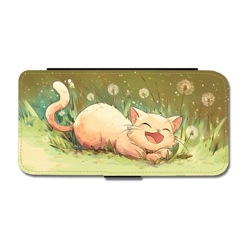 Cartoon Lachende Katze Klapphülle für Samsung Galaxy S23 FE von Giftoyo