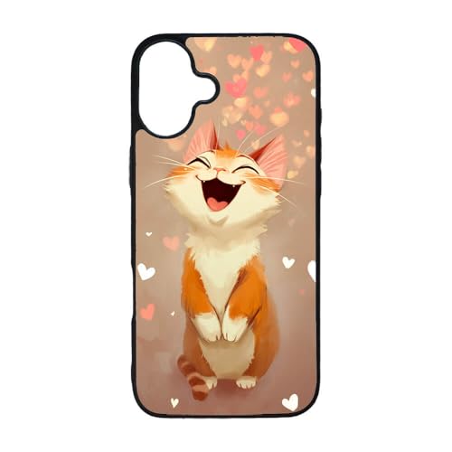 Giftoyo Cartoon Lachende Katze Handyhülle für iPhone 16 Plus von Giftoyo