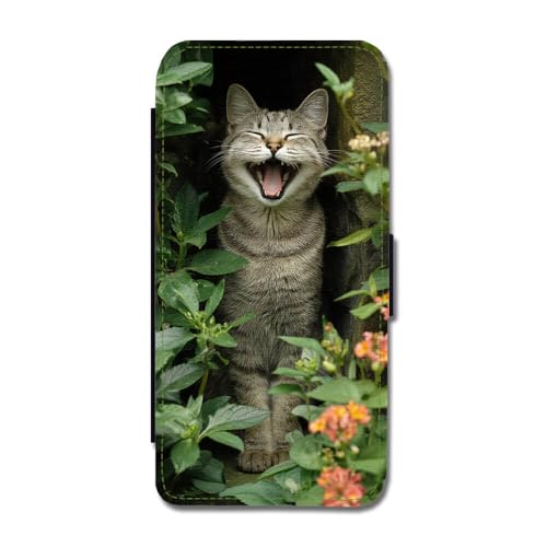 Giftoyo Laughing Cat Flip Handyhülle für iPhone 7 Plus/8 Plus von Giftoyo