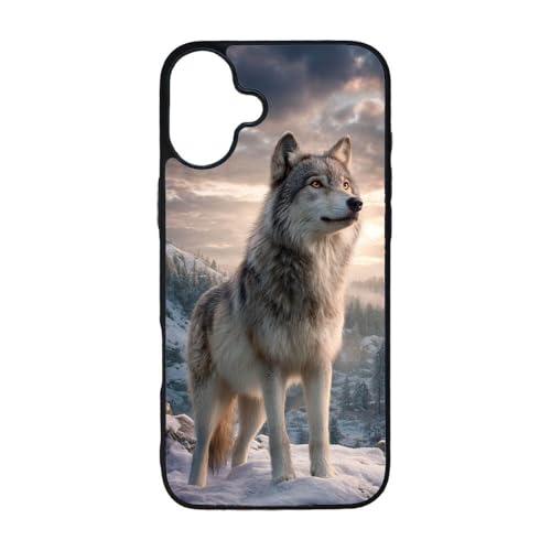 Giftoyo Schutzhülle für iPhone 16, Motiv: Wilder Tierwolf Giftoyo Schutzhülle für iPhone 16, Motiv: Wilder Tierwolf von Giftoyo
