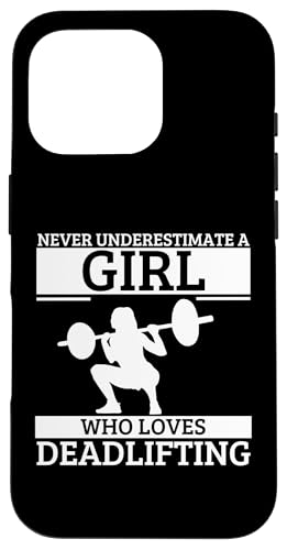 Unterschätzen Sie niemals ein Mädchen, das Kreuzheben liebt Hülle für iPhone 16 Pro Unterschätzen Sie niemals ein Mädchen, das Kreuzheben liebt Hülle für iPhone 16 Pro von Gifts For A Weight Lifter Guy