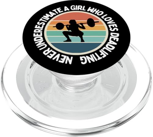 Unterschätzen Sie niemals ein Mädchen, das Kreuzheben liebt PopSockets PopGrip für MagSafe Unterschätzen Sie niemals ein Mädchen, das Kreuzheben liebt PopSockets PopGrip für MagSafe von Gifts For A Weight Lifter Guy