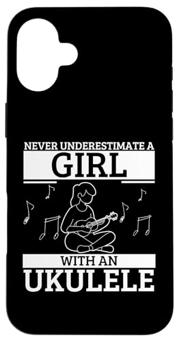 Unterschätze niemals ein Mädchen mit einer Ukulele für Frauen-Ukulelisten Hülle für iPhone 16 Plus Unterschätze niemals ein Mädchen mit einer Ukulele für Frauen-Ukulelisten Hülle für iPhone 16 Plus von Gifts For Baritone Ukulele Players
