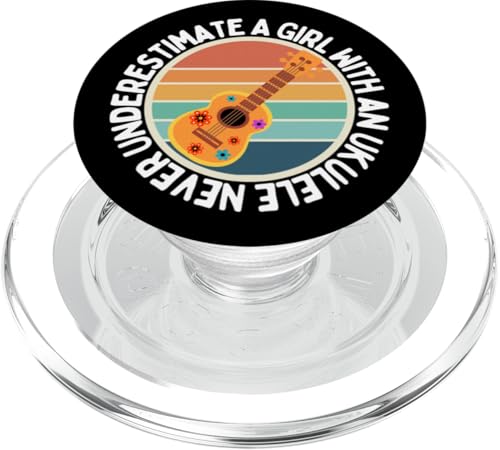 Unterschätze niemals ein Mädchen mit einer Ukulele für Frauen-Ukulelisten PopSockets PopGrip für MagSafe Unterschätze niemals ein Mädchen mit einer Ukulele für Frauen-Ukulelisten PopSockets PopGrip für MagSafe von Gifts For Baritone Ukulele Players
