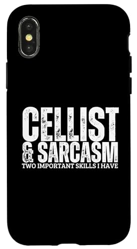 Cellist und Sarkasmus Lustiger Cellospieler Hülle für iPhone X/XS von Gifts For Cello Players And Cellists
