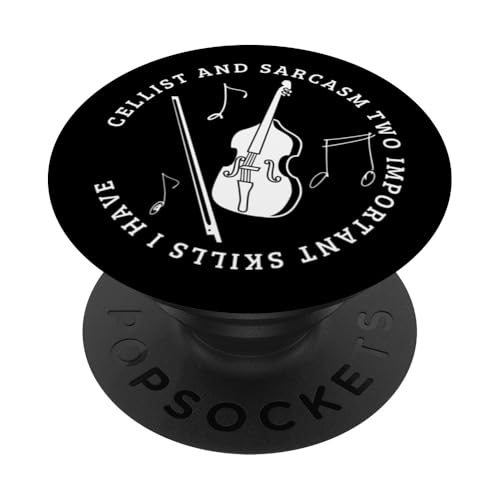 Cellist und Sarkasmus Lustiger Cellospieler PopSockets Klebender PopGrip von Gifts For Cello Players And Cellists