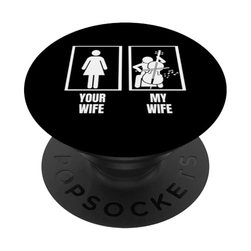 Deine Frau Meine Frau Cello Ehemann Lustiger Cellist PopSockets Klebender PopGrip von Gifts For Cello Players And Cellists