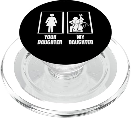 My Daughter My Daughter Cello Dad Mom Funny Cellist PopSockets PopGrip für MagSafe von Gifts For Cello Players And Cellists