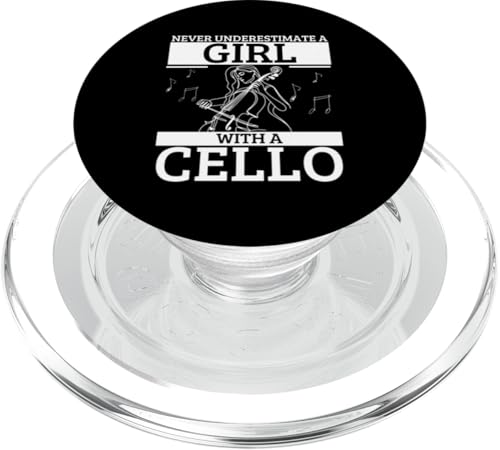 Unterschätze niemals ein Mädchen mit einem Cello Lustige Cellistin PopSockets PopGrip für MagSafe von Gifts For Cello Players And Cellists