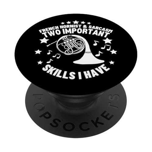 Französischer Hornist und Sarkasmus lustiger Waldhornspieler PopSockets Klebender PopGrip Französischer Hornist und Sarkasmus lustiger Waldhornspieler PopSockets Klebender PopGrip von Gifts For French Horn Player