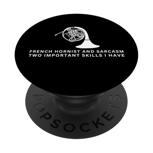 Französischer Hornist und Sarkasmus lustiger Waldhornspieler PopSockets Klebender PopGrip Französischer Hornist und Sarkasmus lustiger Waldhornspieler PopSockets Klebender PopGrip von Gifts For French Horn Player