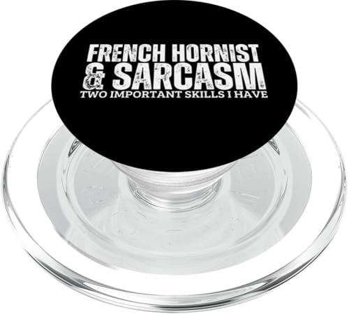 Französischer Hornist und Sarkasmus lustiger Waldhornspieler PopSockets PopGrip für MagSafe von Gifts For French Horn Player