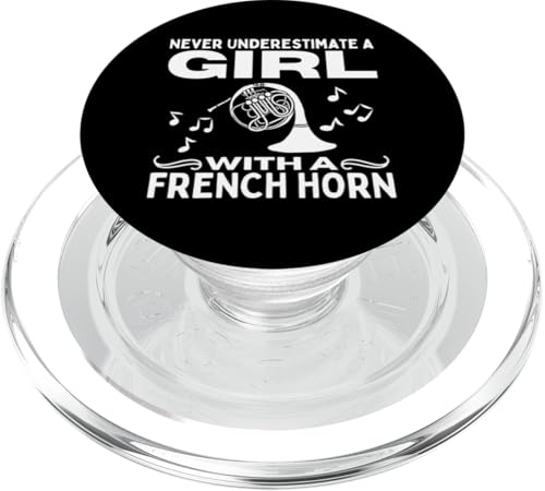 Frauen unterschätzen niemals ein Mädchen mit einem Waldhorn PopSockets PopGrip für MagSafe Frauen unterschätzen niemals ein Mädchen mit einem Waldhorn PopSockets PopGrip für MagSafe von Gifts For French Horn Player