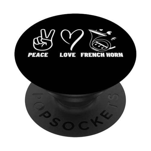 Peace Love Waldhornistin Stolze Waldhornistin PopSockets Klebender PopGrip Peace Love Waldhornistin Stolze Waldhornistin PopSockets Klebender PopGrip von Gifts For French Horn Player
