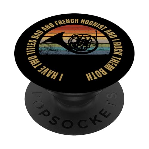 Waldhornist und Papa Proud Funny Men-Waldhorn PopSockets Klebender PopGrip Waldhornist und Papa Proud Funny Men-Waldhorn PopSockets Klebender PopGrip von Gifts For French Horn Player