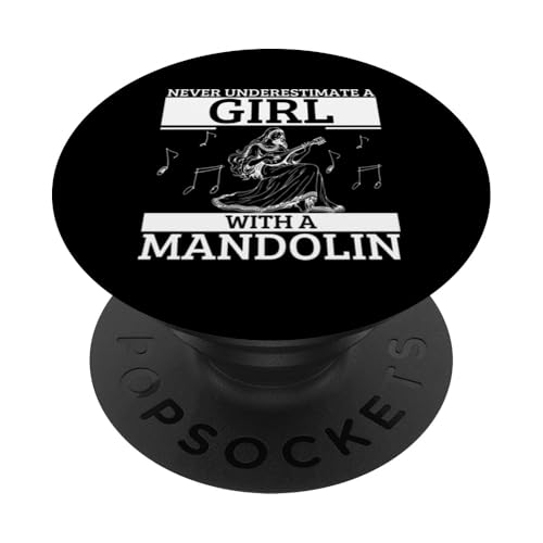 Never Underestimate A Girl With A Mandoline Women Mandolinist PopSockets Klebender PopGrip Never Underestimate A Girl With A Mandoline Women Mandolinist PopSockets Klebender PopGrip von Gifts For Mandolin Players