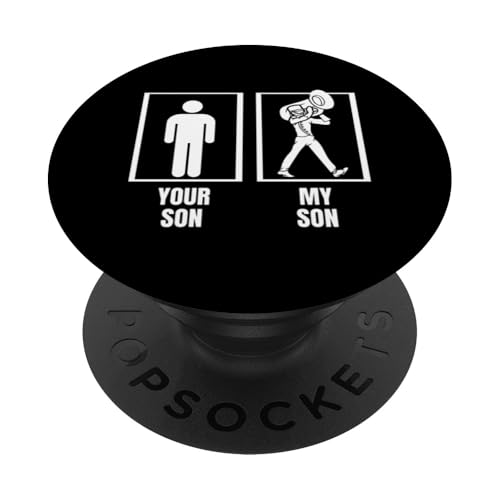 Dein Sohn Mein Sohn Tuba Papa Mama Lustiger Tubist PopSockets Klebender PopGrip Dein Sohn Mein Sohn Tuba Papa Mama Lustiger Tubist PopSockets Klebender PopGrip von Gifts For Tuba Players