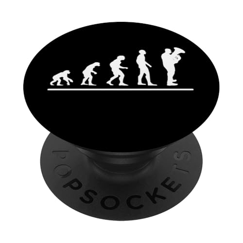 Tubist Evolution Tuba für Herren Lustiger Tubaspieler PopSockets Klebender PopGrip von Gifts For Tuba Players