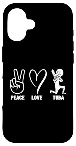 Tubist Peace Love Tuba Proud Herren-Tubaspieler Hülle für iPhone 16 Tubist Peace Love Tuba Proud Herren-Tubaspieler Hülle für iPhone 16 von Gifts For Tuba Players