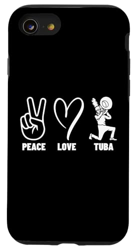 Tubist Peace Love Tuba Proud Herren-Tubaspieler Hülle für iPhone SE (2020) / 7 / 8 von Gifts For Tuba Players