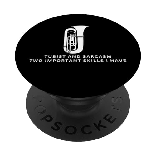 Tubist und Sarkasmus Lustiger Tubaspieler PopSockets Klebender PopGrip Tubist und Sarkasmus Lustiger Tubaspieler PopSockets Klebender PopGrip von Gifts For Tuba Players