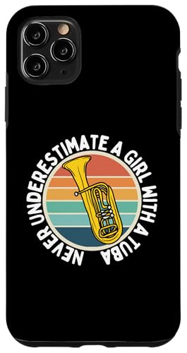Unterschätze niemals ein Mädchen mit einer Tuba Lustige Tubistin Hülle für iPhone 11 Pro Max Unterschätze niemals ein Mädchen mit einer Tuba Lustige Tubistin Hülle für iPhone 11 Pro Max von Gifts For Tuba Players