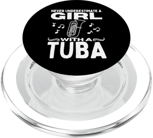 Unterschätze niemals ein Mädchen mit einer Tuba Lustige Tubistin PopSockets PopGrip für MagSafe Unterschätze niemals ein Mädchen mit einer Tuba Lustige Tubistin PopSockets PopGrip für MagSafe von Gifts For Tuba Players
