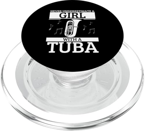 Unterschätze niemals ein Mädchen mit einer Tuba Lustige Tubistin PopSockets PopGrip für MagSafe Unterschätze niemals ein Mädchen mit einer Tuba Lustige Tubistin PopSockets PopGrip für MagSafe von Gifts For Tuba Players