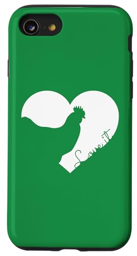 Love It Huhn Hühner Liebe Bauernhof Hühnerstall Huhn Herz Hülle für iPhone SE (2020) / 7 / 8 von Gifts for Farm Animal Lovers and Farmers Co.