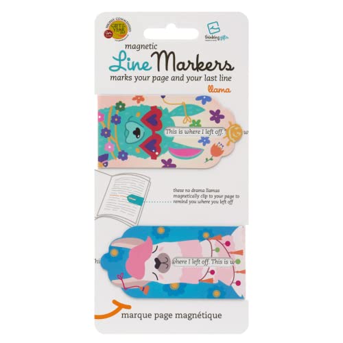 Linemarker Seitenmarker | Buchhalter | Magnetische Lesezeichen 2er Set | Magnet Seitenhalter Clip zum Lesen | Lesezeichen | Geschenkidee für Leser, Buchliebhaber von Gifts for Readers & Writers