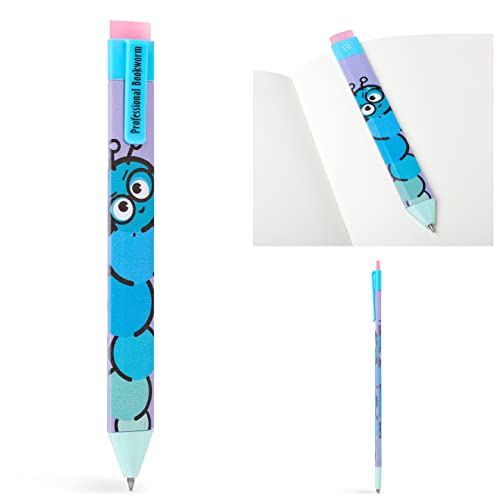 Pen Bookmark mit Tintennachfüllungen | Löschbarer Kugelschreiber und Lesezeichen 3-in-1 | Neuheitsstift mit Tinte und Radiergummi | Seitenmarkierung | Buchmarker | Seitenhalter-Clip von Gifts for Readers & Writers