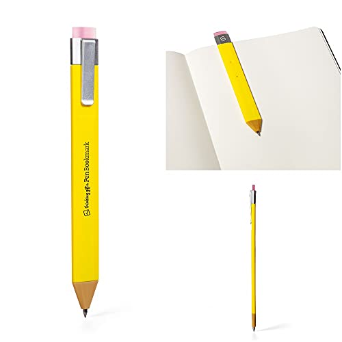 Pen Bookmark mit Tintennachfüllungen | Löschbarer Kugelschreiber und Lesezeichen 3-in-1 | Neuheitsstift mit Tinte und Radiergummi | Seitenmarkierung | Buchmarker | Seitenhalter-Clip von Gifts for Readers & Writers