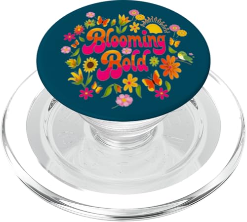 Blooming Bold May-T-Shirt im Retro-Look mit floralem Design PopSockets PopGrip für MagSafe Blooming Bold May-T-Shirt im Retro-Look mit floralem Design PopSockets PopGrip für MagSafe von Gifts & Beads