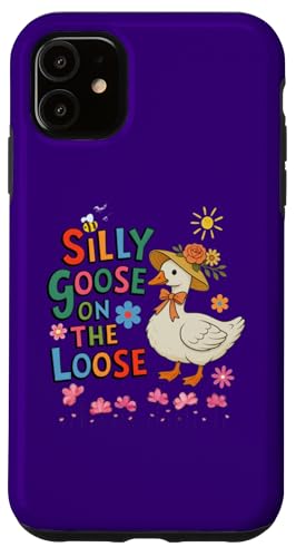 Dumme Gans auf der Loose, lustige Gans mit Hut, süßes Tier Hülle für iPhone 11 von Gifts & Beads