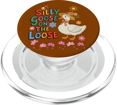 Dumme Gans auf der Loose, lustige Gans mit Hut, süßes Tier PopSockets PopGrip für MagSafe von Gifts & Beads