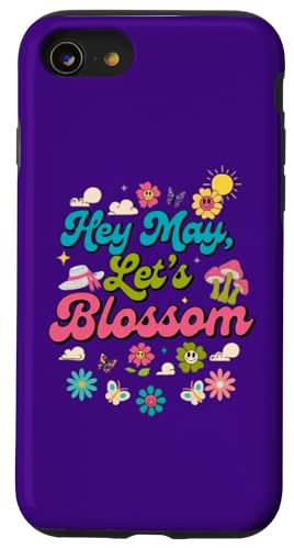 Hey May, Let's Blossom, Blumen, Pilze, Schmetterlinge Hülle für iPhone SE (2020) / 7 / 8 von Gifts & Beads