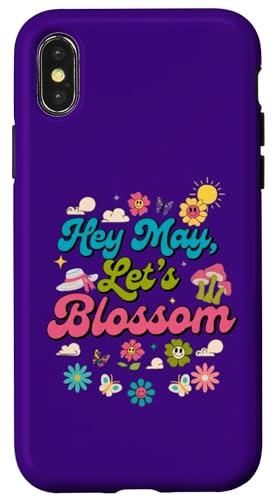 Hey May, Let's Blossom, Blumen, Pilze, Schmetterlinge Hülle für iPhone X/XS von Gifts & Beads