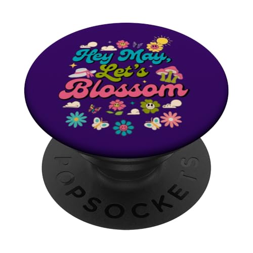 Hey May, Let's Blossom, Blumen, Pilze, Schmetterlinge PopSockets Klebender PopGrip von Gifts & Beads