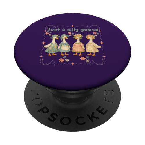 Just a Silly Goose Lustige Bauerngans im Vintage-Stil PopSockets Klebender PopGrip von Gifts & Beads
