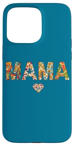 Retro Floral MAMA mit Herz für coole Mütter Hülle für iPhone 15 Pro Max von Gifts & Beads
