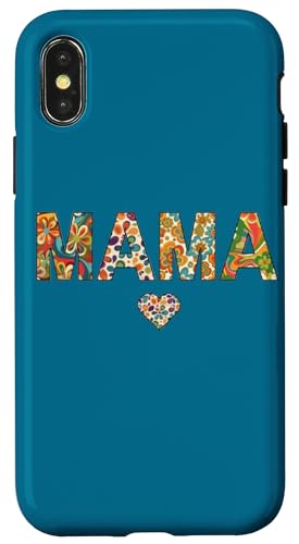Retro Floral MAMA mit Herz für coole Mütter Hülle für iPhone X/XS Retro Floral MAMA mit Herz für coole Mütter Hülle für iPhone X/XS von Gifts & Beads