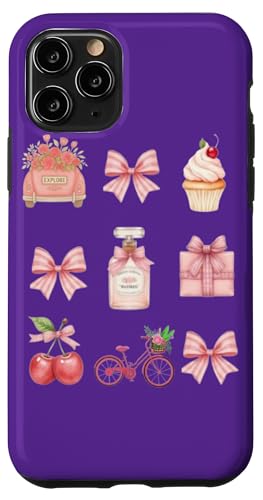 Rosa Ästhetisches Set mit Auto, Schleifen, Fahrrad, Kirschen Hülle für iPhone 11 Pro Rosa Ästhetisches Set mit Auto, Schleifen, Fahrrad, Kirschen Hülle für iPhone 11 Pro von Gifts & Beads