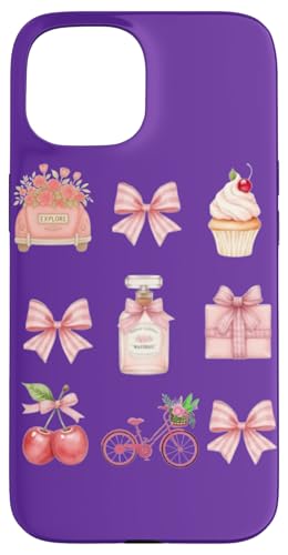Rosa Ästhetisches Set mit Auto, Schleifen, Fahrrad, Kirschen Hülle für iPhone 15 Rosa Ästhetisches Set mit Auto, Schleifen, Fahrrad, Kirschen Hülle für iPhone 15 von Gifts & Beads