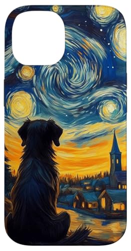 Sternennacht Hund Silhouette Art Van Gogh inspiriertes Design Hülle für iPhone 14 von Gifts & Beads