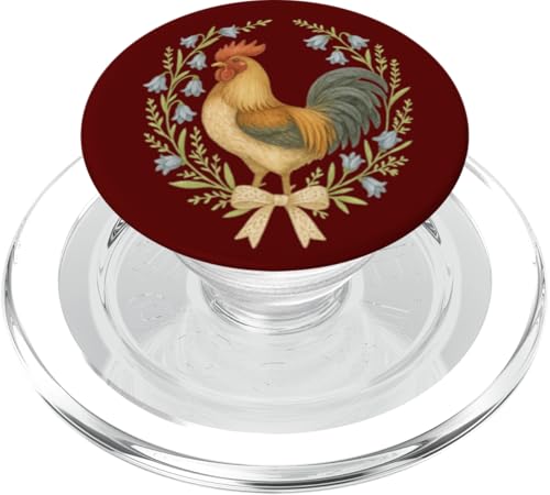 Vintage-Hahn-Blumen, Bauernhof-Geschenk PopSockets PopGrip für MagSafe von Gifts & Beads