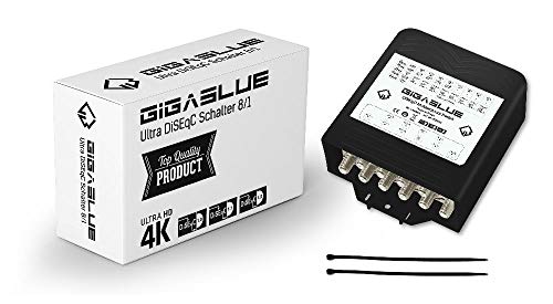 1x DiseqC Schalter Switch 8/1 mit Wetterschutzgehäuse GigaBlue Ultra DiSEqC Schalter 8X SAT LNB 1 x Teilnehmer/Receiver für Full HDTV 3D 4K UHD 2X Kabelbinder 1x DiseqC Schalter Switch 8/1 mit Wetterschutzgehäuse GigaBlue Ultra DiSEqC Schalter 8X SAT LNB 1 x Teilnehmer/Receiver für Full HDTV 3D 4K UHD 2X Kabelbinder von GigaBlue