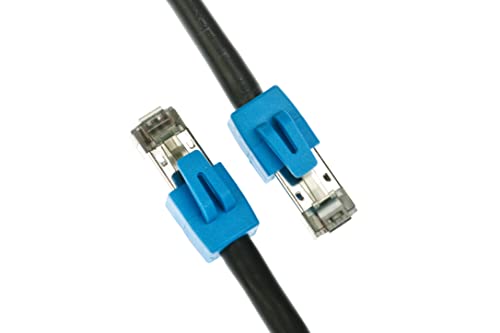 GigaBlue Cat8 Netzwerkkabel CAT.8 2000 MHz 40 Gbit/s 40GBase-T High End Poe+ Patchkabel Ethernetkabel AWG24 Flexible Kupferadern (LSZH) Schwarz - 10m von GigaBlue