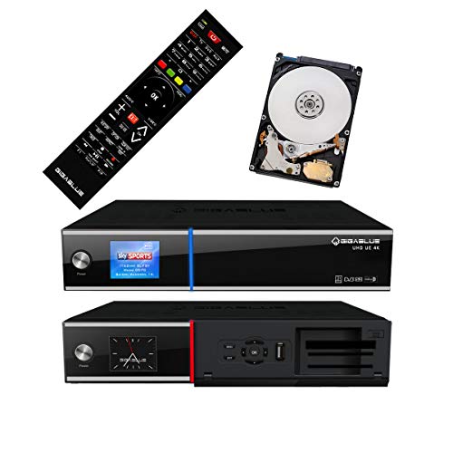 GigaBlue UHD UE 4K SAT TV Linux Receiver 2X DVB-S2 FBC Twin Tuner 4X Pip CI SmartCard Streaming Ultra HD 1 TB Festplatte von GigaBlue