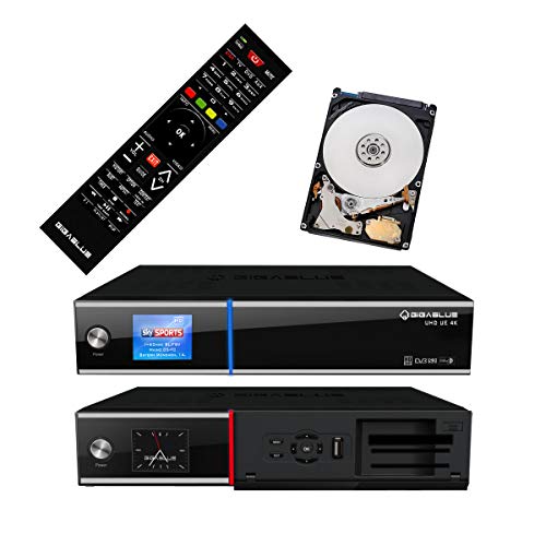GigaBlue UHD UE 4K SAT TV Linux Receiver 2X DVB-S2 FBC Twin Tuner 4X Pip CI SmartCard Streaming Ultra HD 2 TB Festplatte von GigaBlue